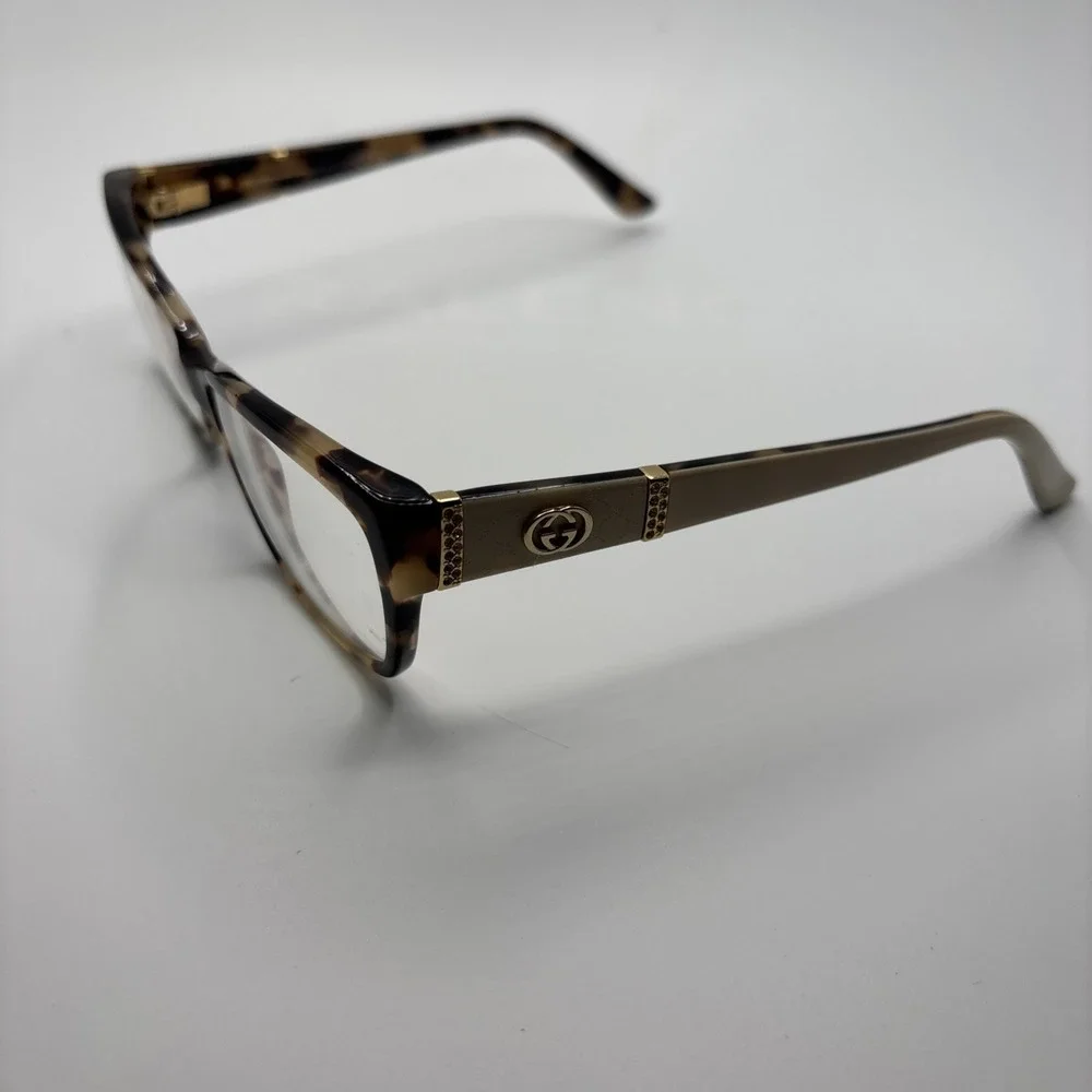 Gucci GG 3559 L7B Tortoise Brown White Ivory Eyeglass Frame 53-14 135 Italy #491
